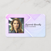 Carte De Visite Event Coordinator Square Business Photo QR Code (Devant)