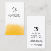 Carte De Visite Event Management Planning Monogram (Devant / Derrière)