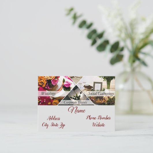 carte de visite "Event Planner" (Debout devant)