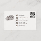 Carte De Visite Event Planner Blush Mauve Modern Elegant QR Code (Dos)
