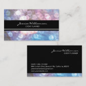 Carte De Visite Event Planner bokeh, scintillant, tendance (Devant / Derrière)