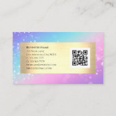 Carte De Visite Event Planner, Bokeh Star, QR Code, (Dos)