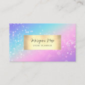 Carte De Visite Event Planner, Bokeh Star, QR Code, (Devant)