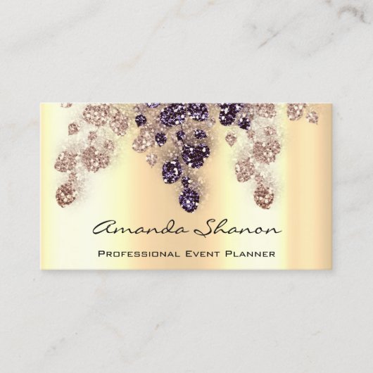 Carte De Visite Event Planner Couch QrCode Photo Logo Marine Gold (Devant)
