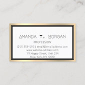 Carte De Visite Event Planner Dance Mariage Blogger Modern Gold (Dos)
