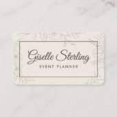 Carte De Visite Event Planner Neutral Floral (Devant)