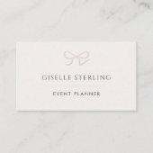 Carte De Visite Event Planner Pink Bow (Devant)
