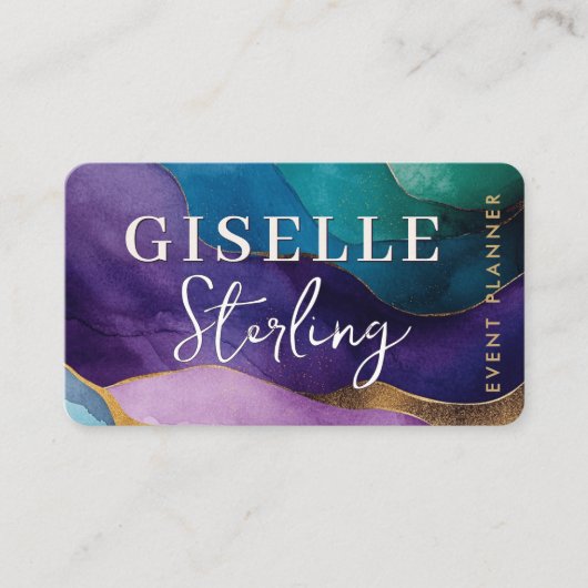Carte De Visite Event Planner Purple  (Devant)