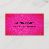Carte De Visite Event Wedding Planner Pink Purple Glitter Girly (Devant)