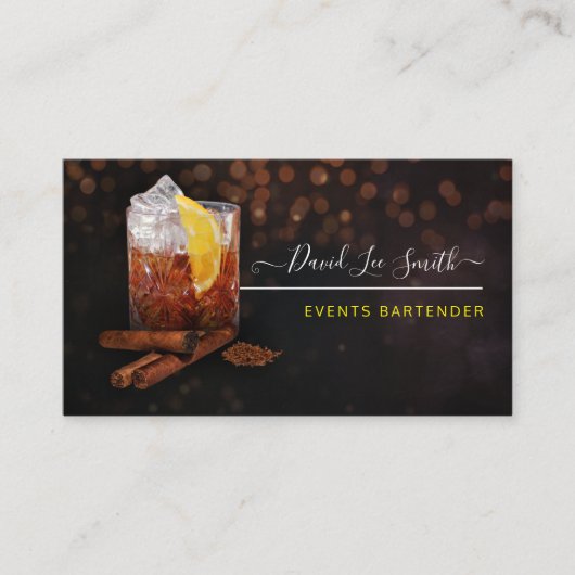 Carte De Visite Events Professional Barman (Devant)