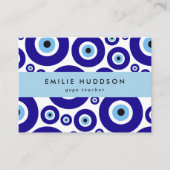 Carte De Visite Evil Eye Pattern, Greek Eye, Nazar, Yoga Teacher (Devant)
