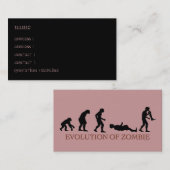 Carte De Visite Évolution de Zombie (Devant / Derrière)