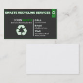 Carte De Visite Ewaste réutilisant conception laissée/bonne de (Devant / Derrière)