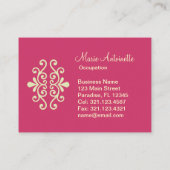 Carte de visite exagéré de ~ de robe de Marie (Dos)