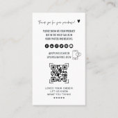Carte De Visite Examen de numérisation de code QR Nous | Merci du (Devant)