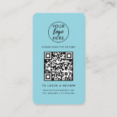 Carte De Visite Examen du logo de l'entreprise moderne et du code (Devant)