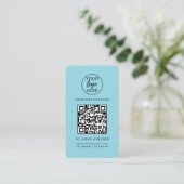 Carte De Visite Examen du logo de l'entreprise moderne et du code (Debout devant)