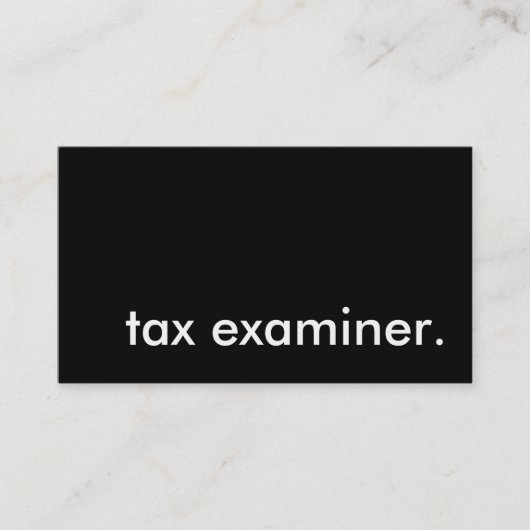 Carte De Visite examinateur fiscal. (Devant)