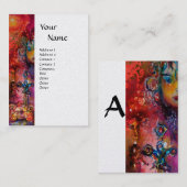 Carte De Visite EXCALIBUR MAGIQUE SWORD IMAGINAIRE MONOGRAM Red Kr (Devant / Derrière)