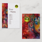 Carte De Visite EXCALIBUR MONOGRAM platine métallique (Devant / Derrière)