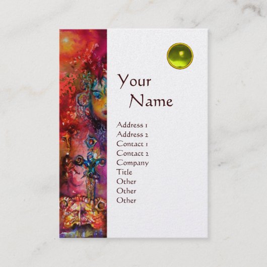 Carte De Visite EXCALIBUR MONOGRAM platine métallique (Devant)