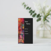 Carte De Visite EXCALIBUR noir violet fuchsia bleu blanc (Debout devant)