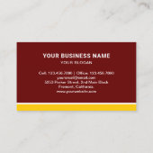 Carte De Visite Excavateur à bulles de construction rouge foncé (Dos)