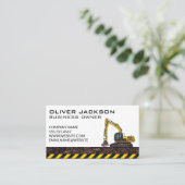 Carte De Visite Excavateur | Attention directe (Debout devant)