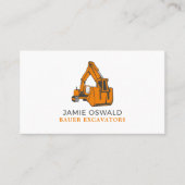 Carte De Visite Excavateur classique, Constructeurs (Devant)