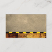 Carte De Visite Excavateur | Construction | Cuir en bois (Dos)