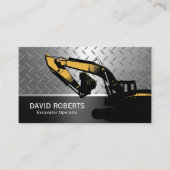 Carte De Visite Excavateur de construction Opérateur d'équipement (Devant)