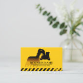 Carte De Visite Excavateur de construction Opérateur d'équipement  (Debout devant)