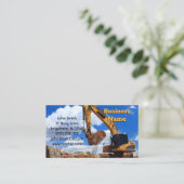 Carte De Visite Excavateur de crevaison (Debout devant)