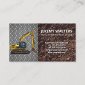 Carte De Visite Excavateur | Industrie métallurgique du sol (Devant)