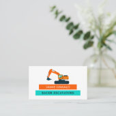 Carte De Visite Excavateur orange, Constructeurs (Debout devant)