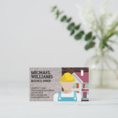 Carte De Visite Excavateur | Ouvrier du bâtiment (Debout devant)