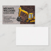 Carte De Visite Excavateur | Véhicule Earth Mover (Devant / Derrière)