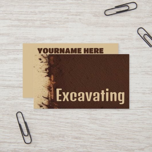 Carte De Visite Excavation (Devant/Arrière en situation)