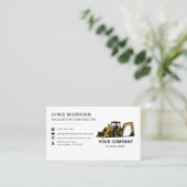 Carte De Visite Excavation Contractor Professional (Debout devant)