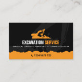 Carte De Visite Excavation, Défrichage, Construction (Devant)