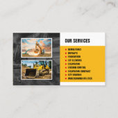 Carte De Visite Excavation, Défrichage, Construction (Dos)