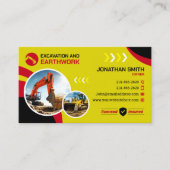 Carte De Visite Excavation, Défrichage, Construction, Terrain (Devant)