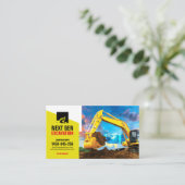 Carte De Visite Excavation, Défrichage, Construction, Tracteur (Debout devant)