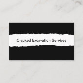 Carte De Visite Excavation Démolition Défriction Défrichage (Devant)