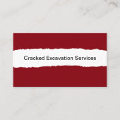 Carte De Visite Excavation Démolition Défriction Défrichage (Devant)