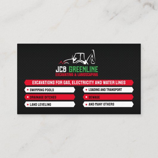 Carte De Visite excavation, Landcliering, Landscaping, constructio (Dos)