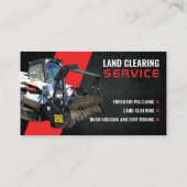 Carte De Visite Excavation, paillis forestier, défrichage (Dos)