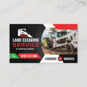 Carte De Visite Excavation, paillis forestier, défrichage (Devant)