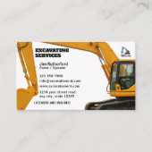 Carte De Visite Excavation Services Business (Devant)