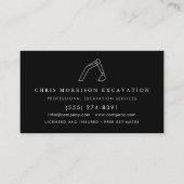 Carte De Visite Excavator Construction Operator QR Code (Devant)